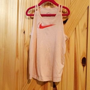 Nike Dri Fit Long Tank Top Peach Color Girls Size S